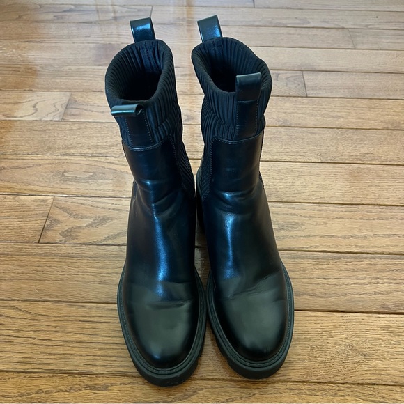 Zara Shoes Zara Lug Sole Black Boots Poshmark